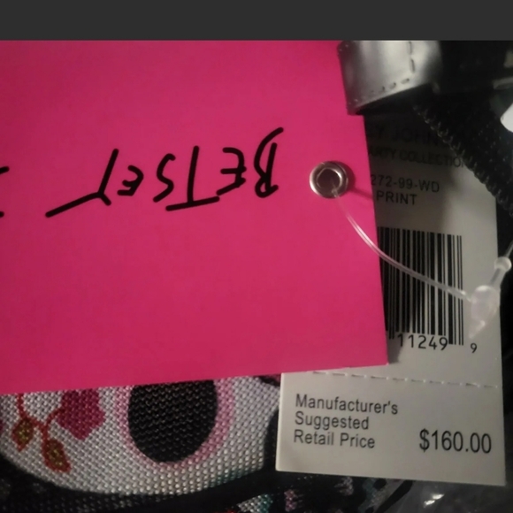 NWT $160 Betsey Johnson Sugar Skull Party 22" Rolling Duffel Luggage Weekend Bag - Picture 3 of 3